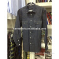 Mens denim shirts cotton casual denim jeans shirts for man